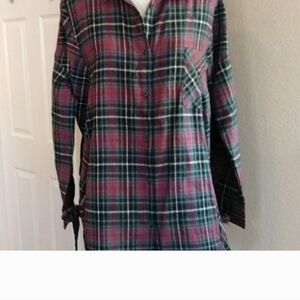 Weekend | Plaid Tunic/ Lace-up sides "NWT"